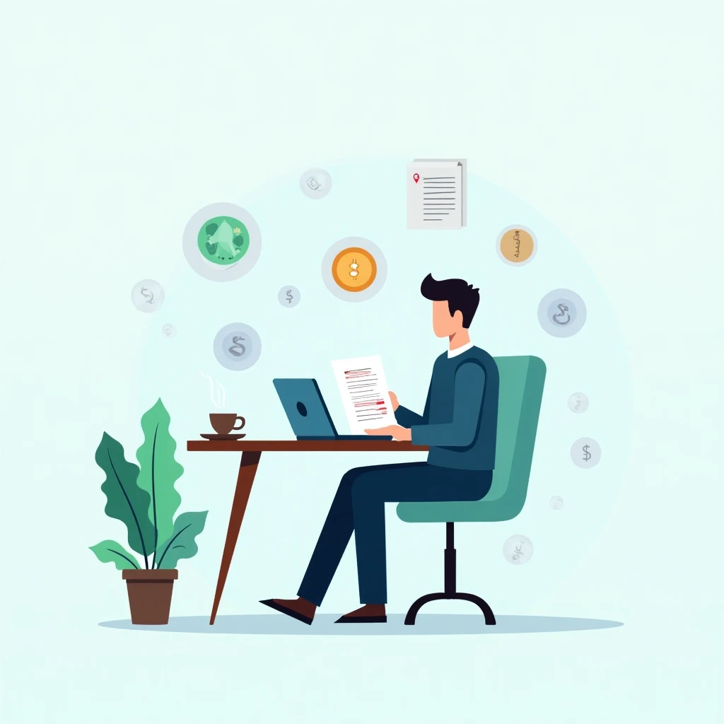 Revisando documentos financieros